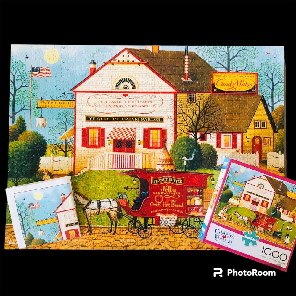 COMPLETE Charles Wysocki Americana Sugar & Spice 1000 Piece Puzzle Cottagecore